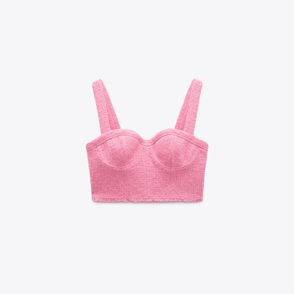 ZARA LIMITED EDITION TEXTURED BUSTIER TOP - Picture 7 of 14